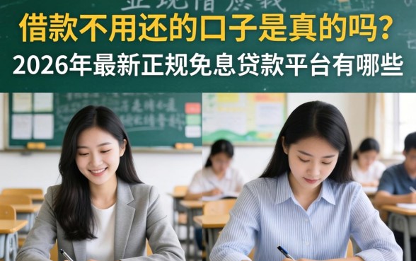 2026年最新正规免息贷款平台有哪些