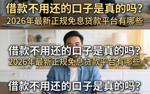 2026年最新正规免息贷款平台有哪些