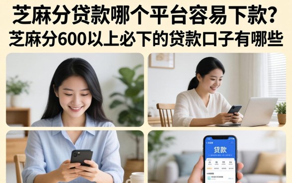 芝麻分600以上必下的贷款口子有哪些