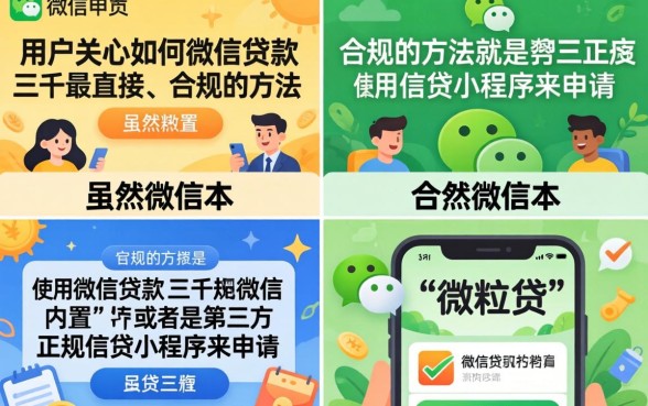 微信小额贷款3000怎么申请