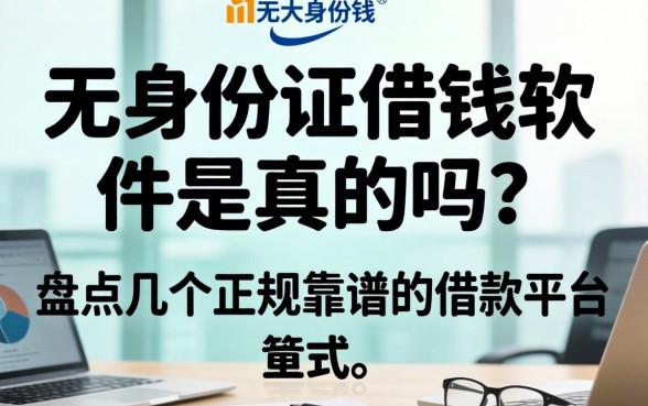无身份证借钱软件是真的吗？盘点几个正规靠谱的借款平台