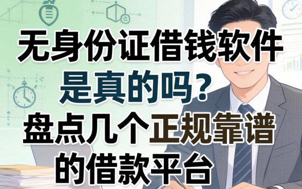 无身份证借钱软件是真的吗?盘点几个正规靠谱的借款平台 盘点几个正规靠谱的借款平台