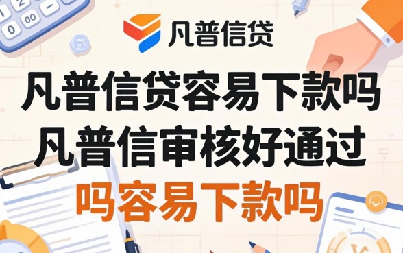 凡普信贷容易下款吗，凡普信审核好通过吗容易下款吗