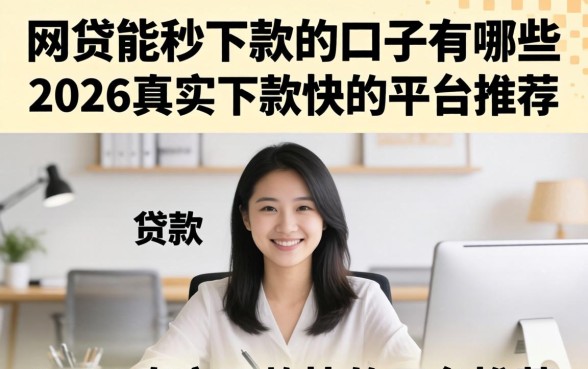 网贷能秒下款的口子有哪些，2026真实下款快的平台推荐