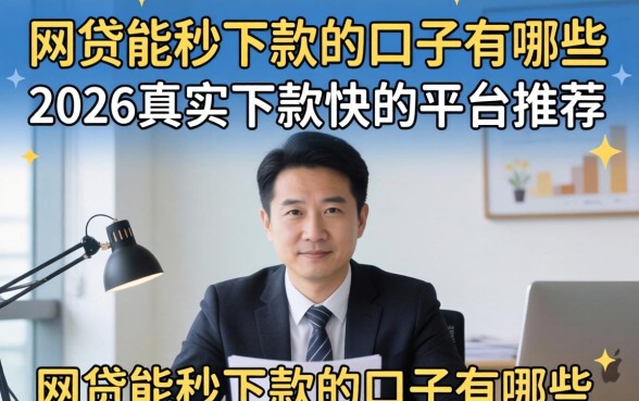 网贷能秒下款的口子有哪些,2026真实下款快的平台推荐 2026真实下款快的平台推荐