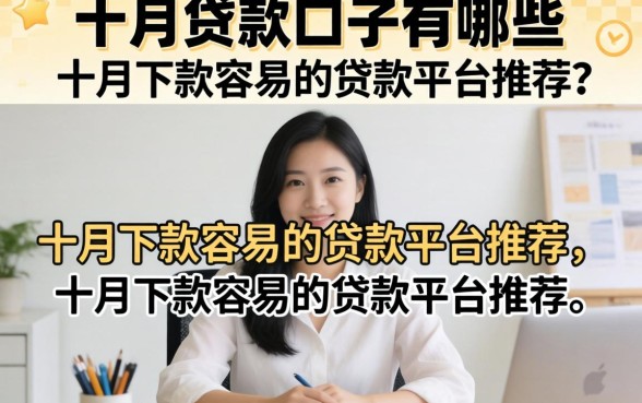 十月下款容易的贷款平台推荐