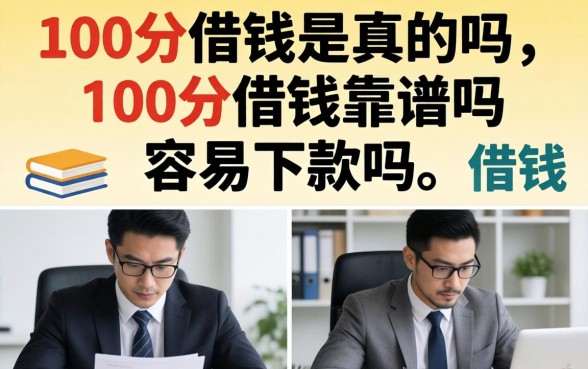 100分借钱靠谱吗容易下款吗