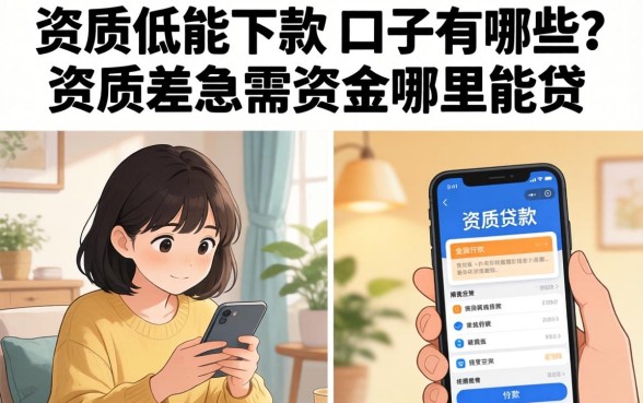 资质低能下款的口子有哪些？资质差急需资金哪里能贷？