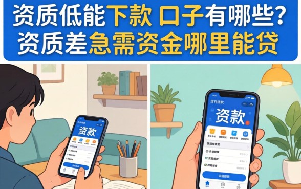 资质低能下款的口子有哪些