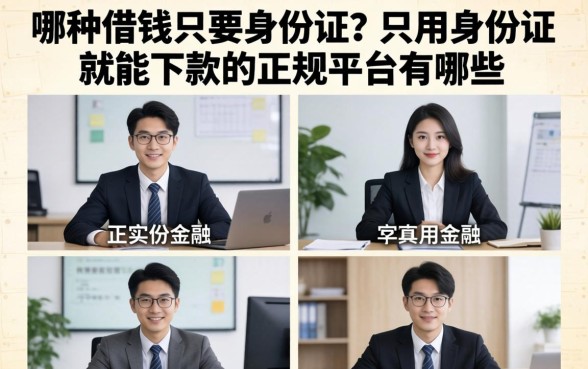 哪种借钱只要身份证？只用身份证就能下款的正规平台有哪些