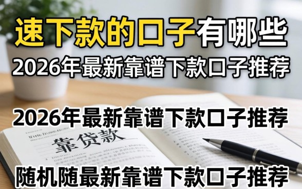 速下款的口子有哪些,2026年最新靠谱下款口子推荐 2026年最新靠谱下款口子推荐