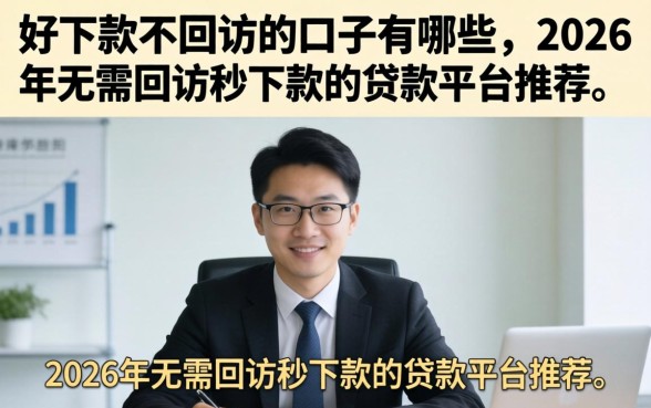 好下款不回访的口子有哪些，2026年无需回访秒下款的贷款平台推荐