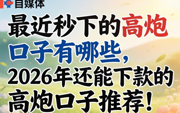 2026年还能下款的高炮口子推荐