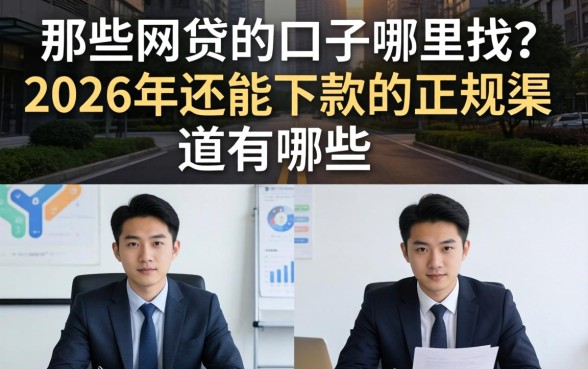 那些网贷的口子哪里找?2026年还能下款的正规渠道有哪些 2026年还能下款的正规渠道有哪些