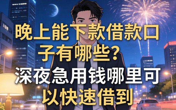 晚上能下款借款口子有哪些?深夜急用钱哪里可以快速借到 深夜急用钱哪里可以快速借到