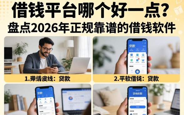 借钱平台哪个好一点？盘点2026年正规靠谱的借钱软件