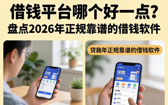 借钱平台哪个好一点?盘点2026年正规靠谱的借钱软件 盘点2026年正规靠谱的借钱软件