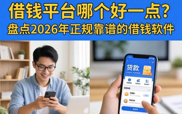 借钱平台哪个好一点?盘点2026年正规靠谱的借钱软件 盘点2026年正规靠谱的借钱软件