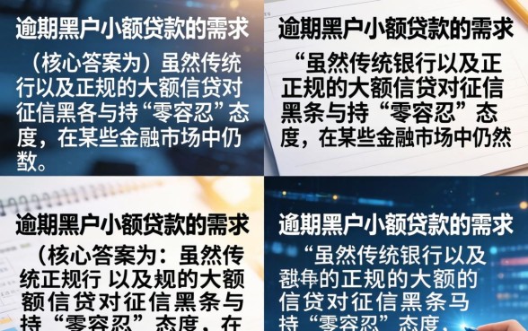 逾期黑户小额贷款能贷吗?哪里可以下款2026最新渠道 哪里可以下款2026最新渠道