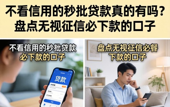 不看信用的秒批贷款真的有吗？盘点无视征信必下款的口子