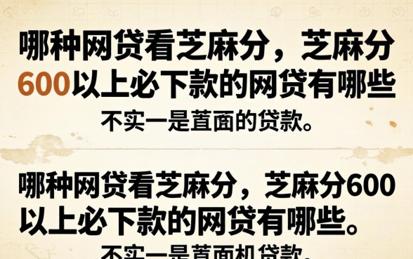 哪种网贷看芝麻分,芝麻分600以上必下款的网贷有哪些 芝麻分600以上必下款的网贷有哪些