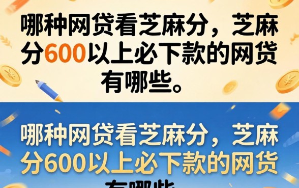 哪种网贷看芝麻分，芝麻分600以上必下款的网贷有哪些