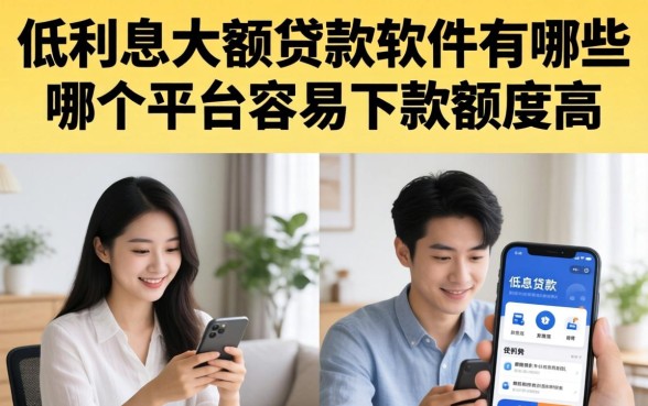 低利息大额贷款软件有哪些,哪个平台容易下款额度高 低利息大额贷款软件有哪些