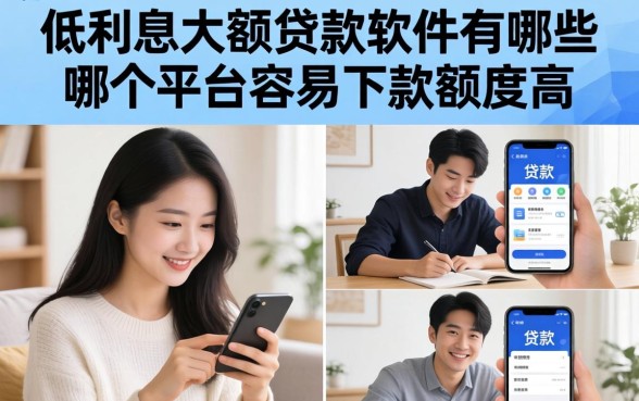 低利息大额贷款软件有哪些,哪个平台容易下款额度高 低利息大额贷款软件有哪些