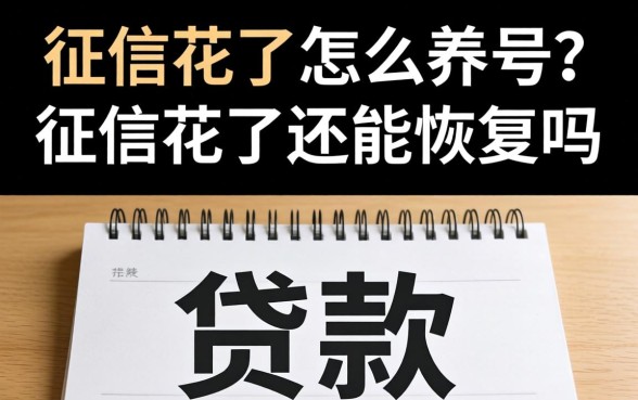 征信花了怎么养号?征信花了还能恢复吗 征信花了还能恢复吗