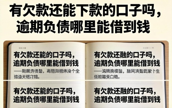 有欠款还能下款的口子吗,逾期负债哪里能借到钱 有欠款还能下款的口子吗