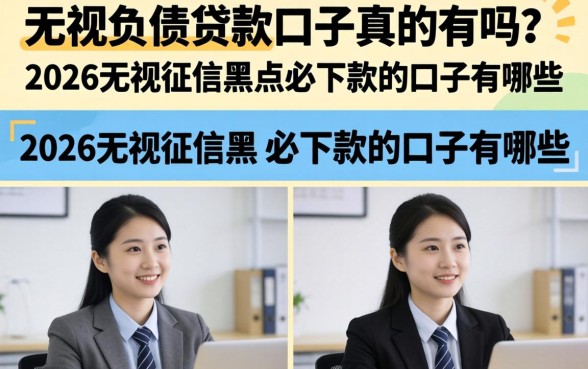 无视负债贷款口子真的有吗?2026无视征信黑户必下款的口子有哪些 2026无视征信黑户必下款的口子有哪些