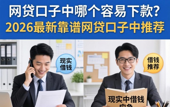 网贷口子中哪个容易下款？2026最新靠谱网贷口子中推荐