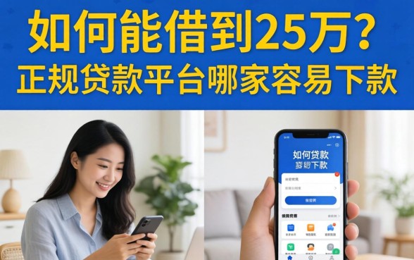 如何能借到25万?正规贷款平台哪家容易下款 正规贷款平台哪家容易下款