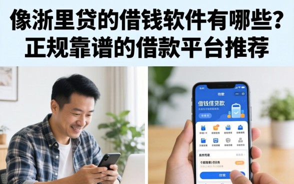 像浙里贷的借钱软件有哪些？正规靠谱的借款平台推荐
