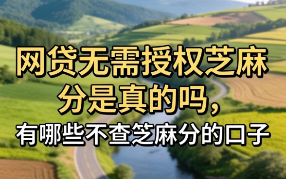 网贷无需授权芝麻分是真的吗,有哪些不查芝麻分的口子 网贷无需授权芝麻分是真的吗
