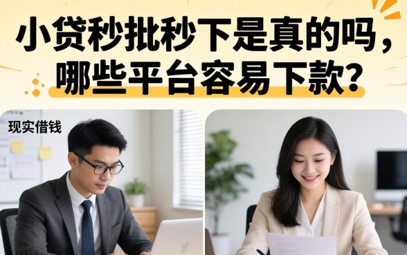 小贷秒批秒下是真的吗，哪些平台容易下款？
