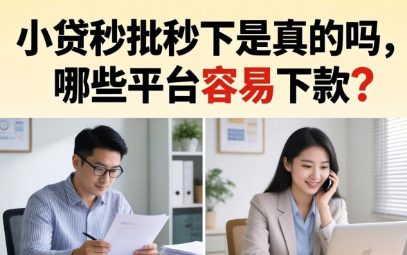小贷秒批秒下是真的吗,哪些平台容易下款? 小贷秒批秒下是真的吗