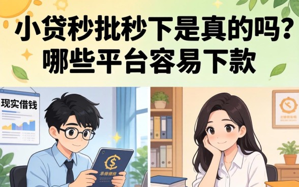 小贷秒批秒下是真的吗,哪些平台容易下款? 小贷秒批秒下是真的吗
