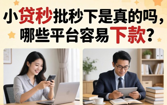 小贷秒批秒下是真的吗,哪些平台容易下款? 小贷秒批秒下是真的吗