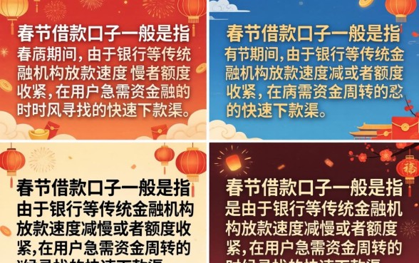 春节借款口子有哪些？2026最新容易下款的正规平台推荐