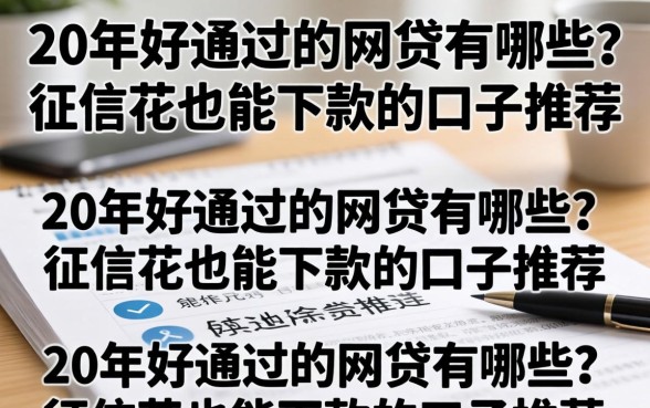20年好通过的网贷有哪些?征信花也能下款的口子推荐 20年好通过的网贷有哪些