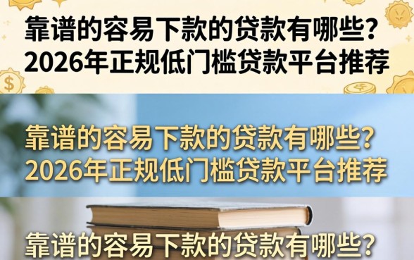 2026年正规低门槛贷款平台推荐