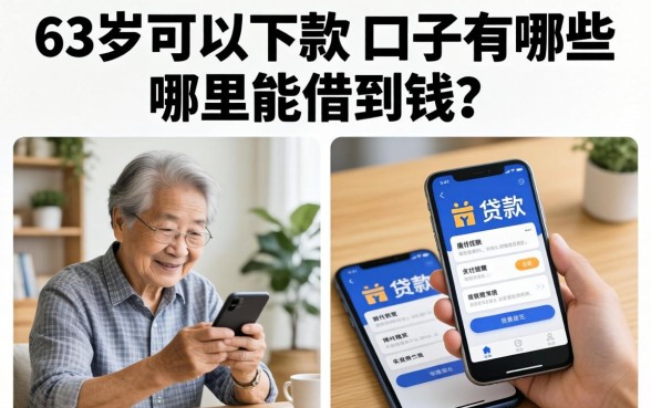 63岁可以下款的口子有哪些,哪里能借到钱? 63岁可以下款的口子有哪些
