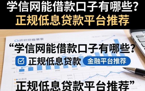 学信网能借款口子有哪些?正规低息贷款平台推荐 学信网能借款口子有哪些
