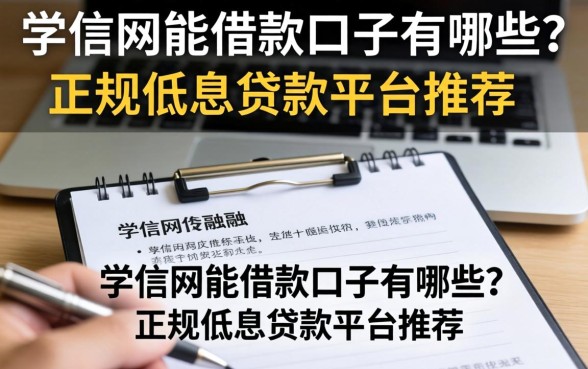 学信网能借款口子有哪些?正规低息贷款平台推荐 学信网能借款口子有哪些