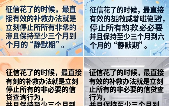 征信花了要怎么补救？征信花了怎么恢复征信