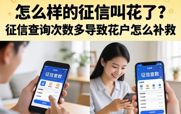 怎么样的征信叫花了？征信查询次数多导致花户怎么补救