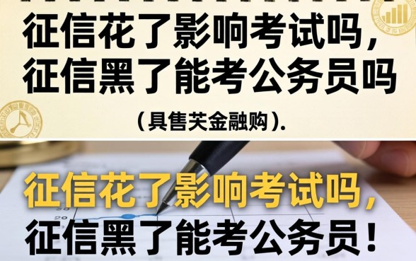 征信花了影响考试吗,征信黑了能考公务员吗 征信黑了能考公务员吗