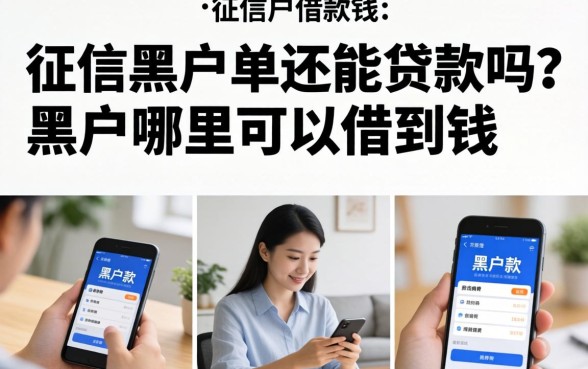 征信黑名单还能贷款吗?黑户哪里可以借到钱 征信黑名单还能贷款吗