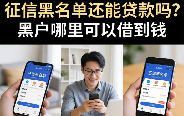 征信黑名单还能贷款吗?黑户哪里可以借到钱 征信黑名单还能贷款吗